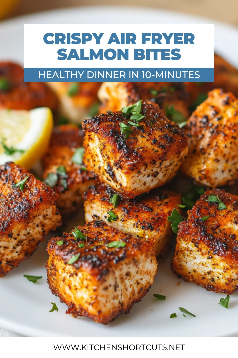 Blackened Salmon Bites Air Fryer Recipe - Quick & Healthy Dinner Blackened Salmon Bites Air Fryer