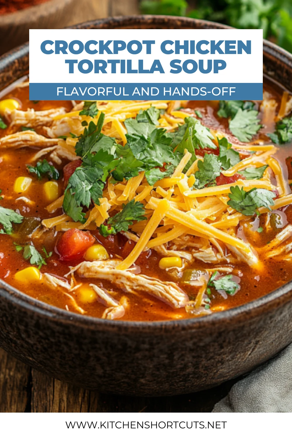 Crock Pot Chicken Tortilla Soup