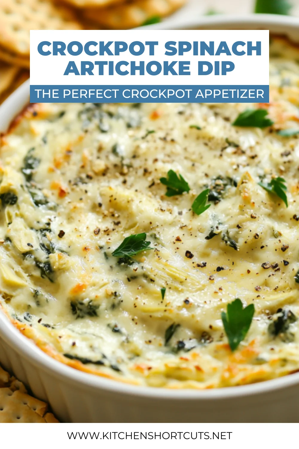 easy crockpot spinach artichoke dip