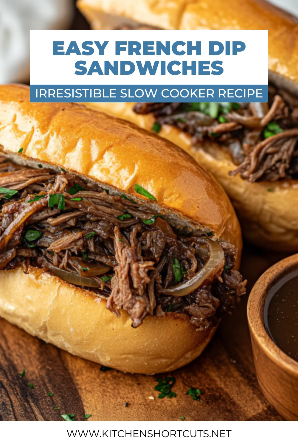 slow cooker French dip sandwiches