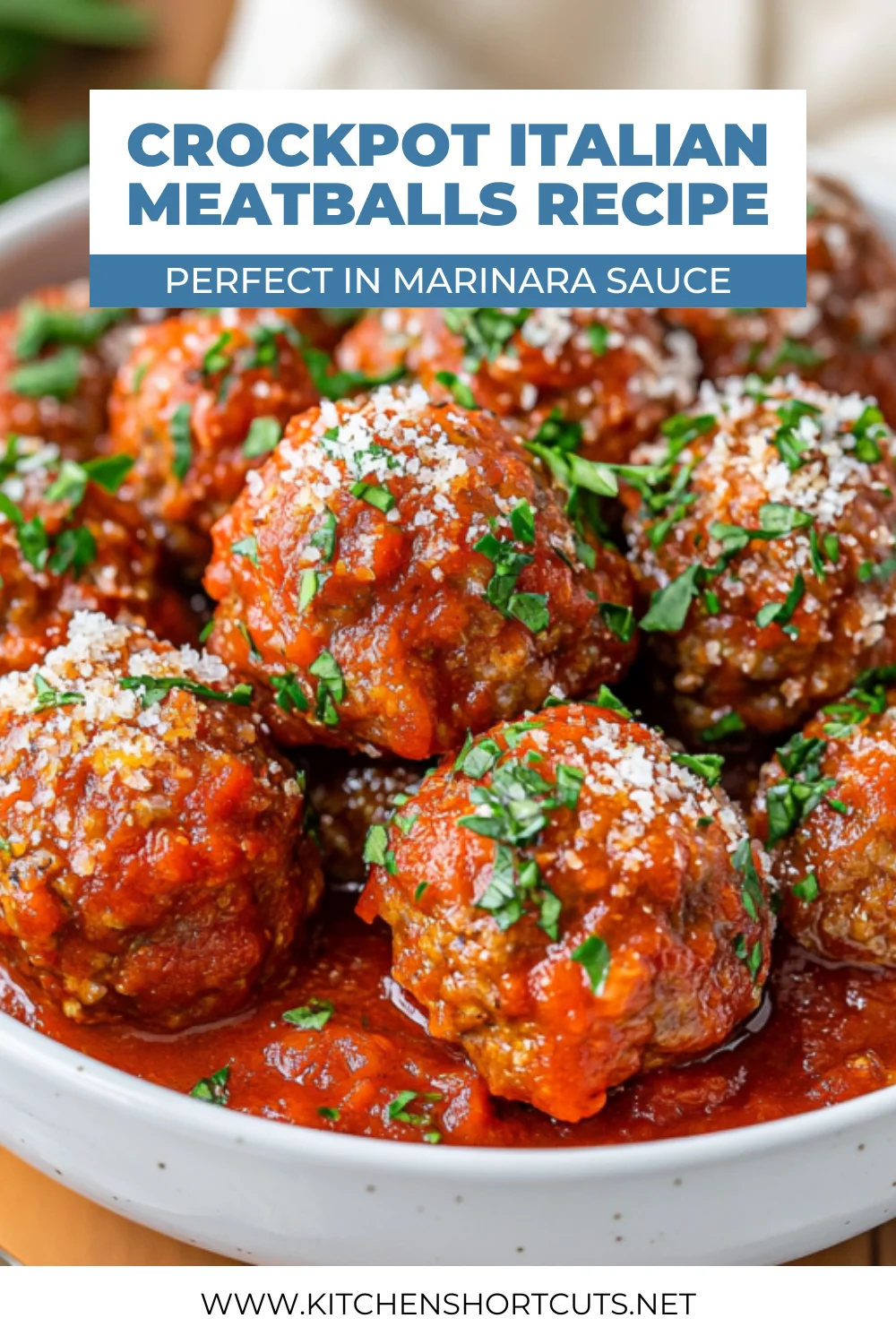 slow cooker meatballs in marinara sauce