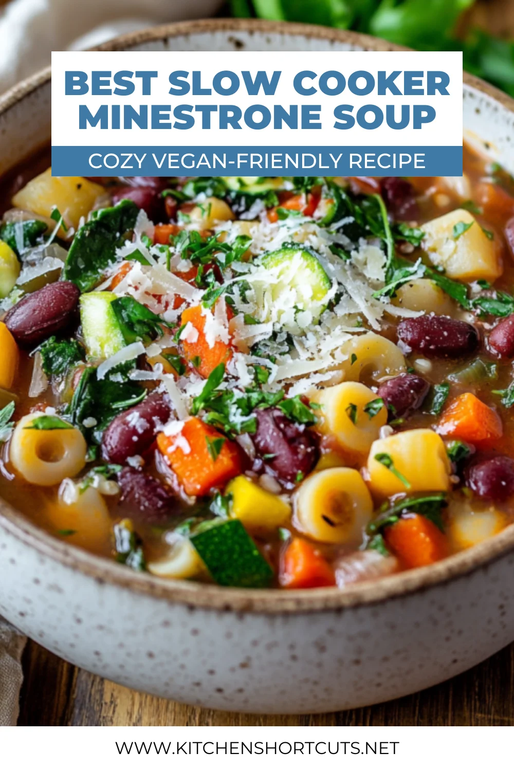 Slow Cooker Minestrone Soup: Easy, Hearty, and Delicious Slow Cooker Minestrone Soup