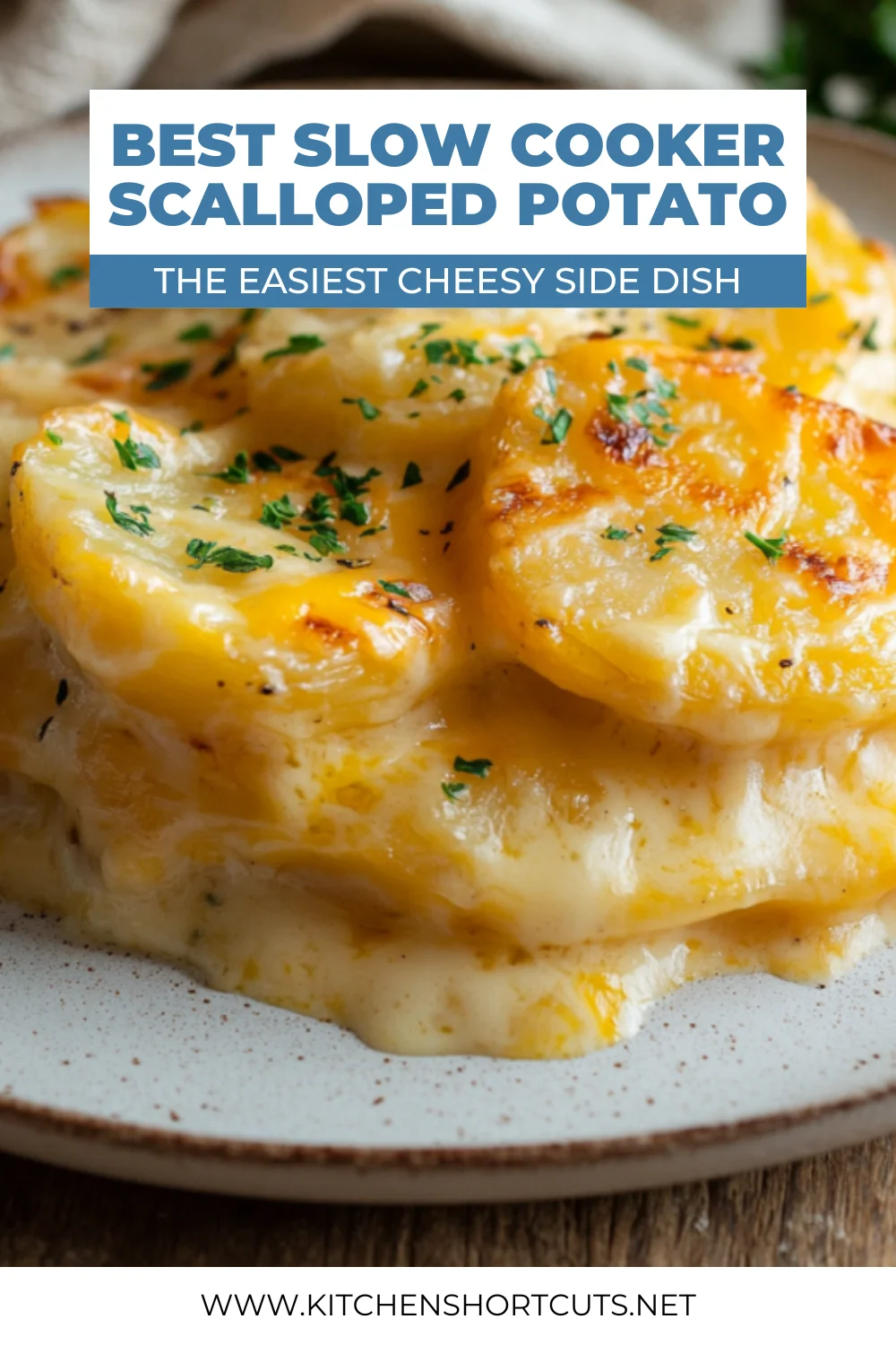 Slow Cooker Scalloped Potatoes: The Easiest Cheesy Side Dish Slow Cooker Scalloped Potatoes
