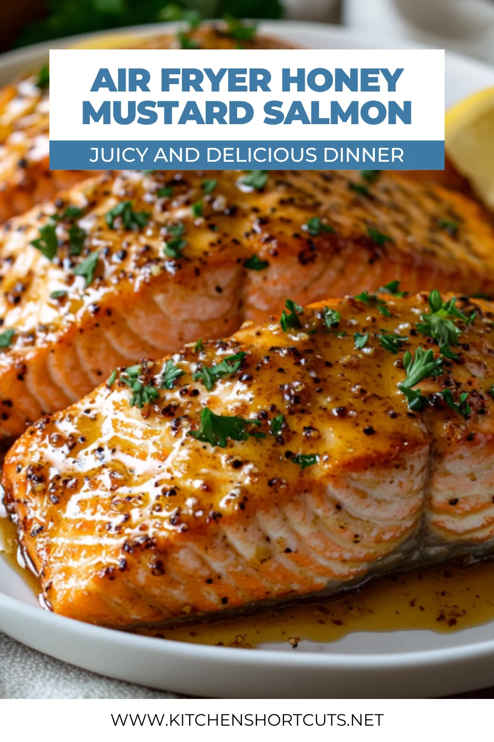 Air Fryer Honey Mustard Salmon
