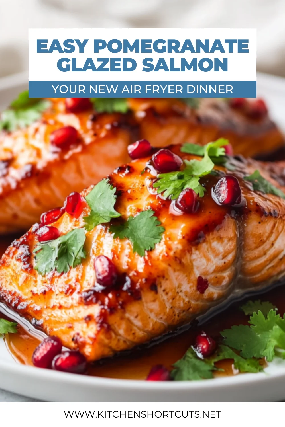 Air Fryer Pomegranate Glazed Salmon
