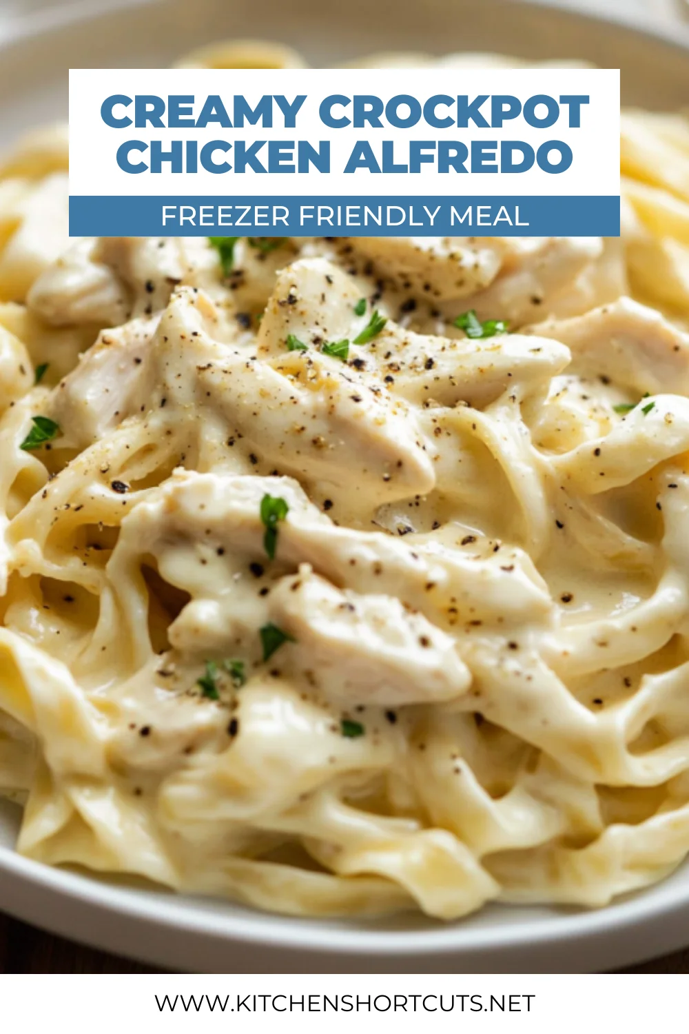 Creamy Crockpot Chicken Alfredo