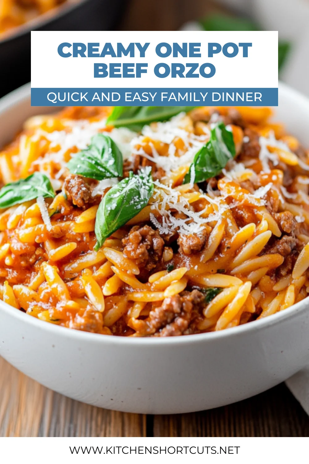 Creamy One Pot Beef Orzo