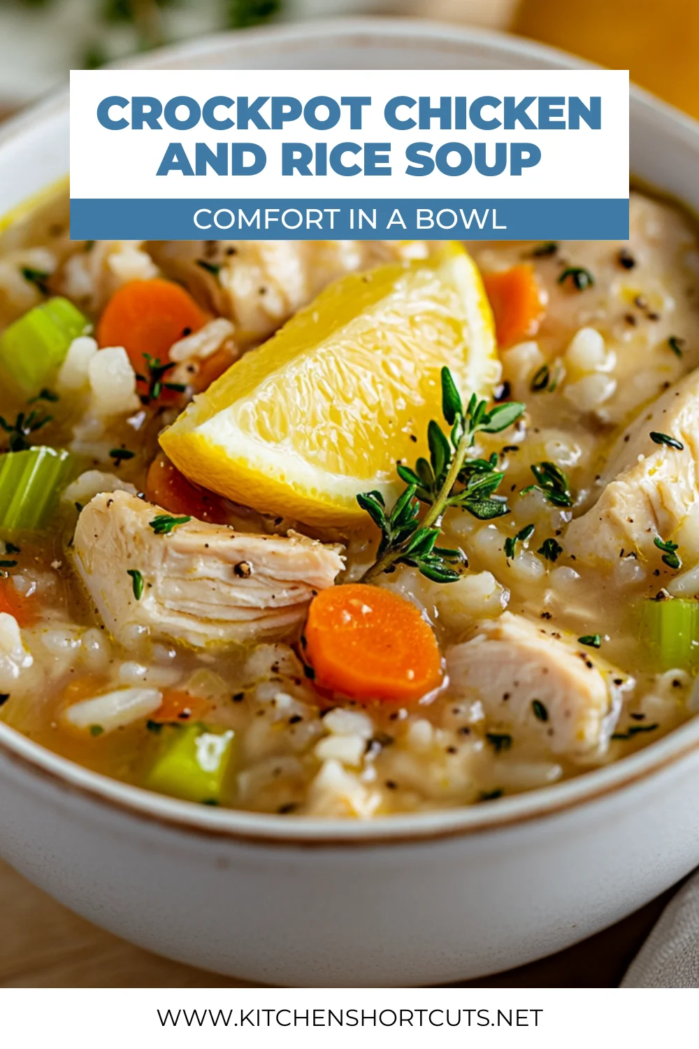 Crockpot Chicken and Rice Soup - Easy and Comforting Recipe Crockpot Chicken and Rice Soup