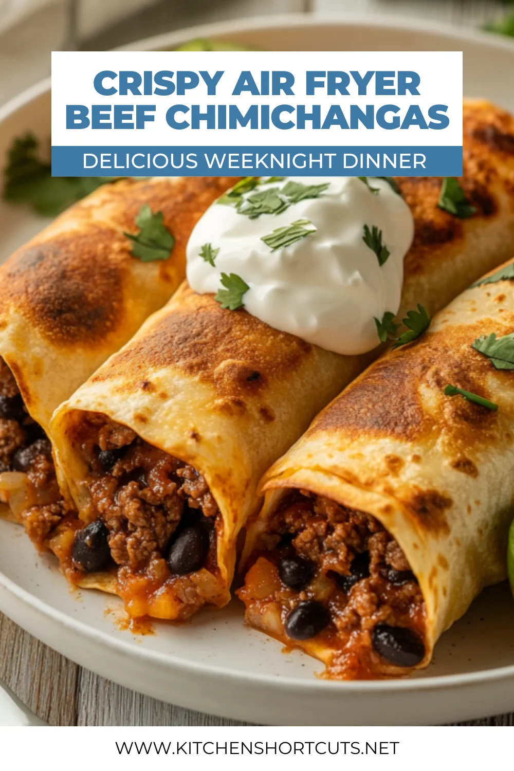 Healthy Air Fryer Beef Chimichangas Recipe - Quick & Crispy Dinner Idea Healthy Air Fryer Beef Chimichangas