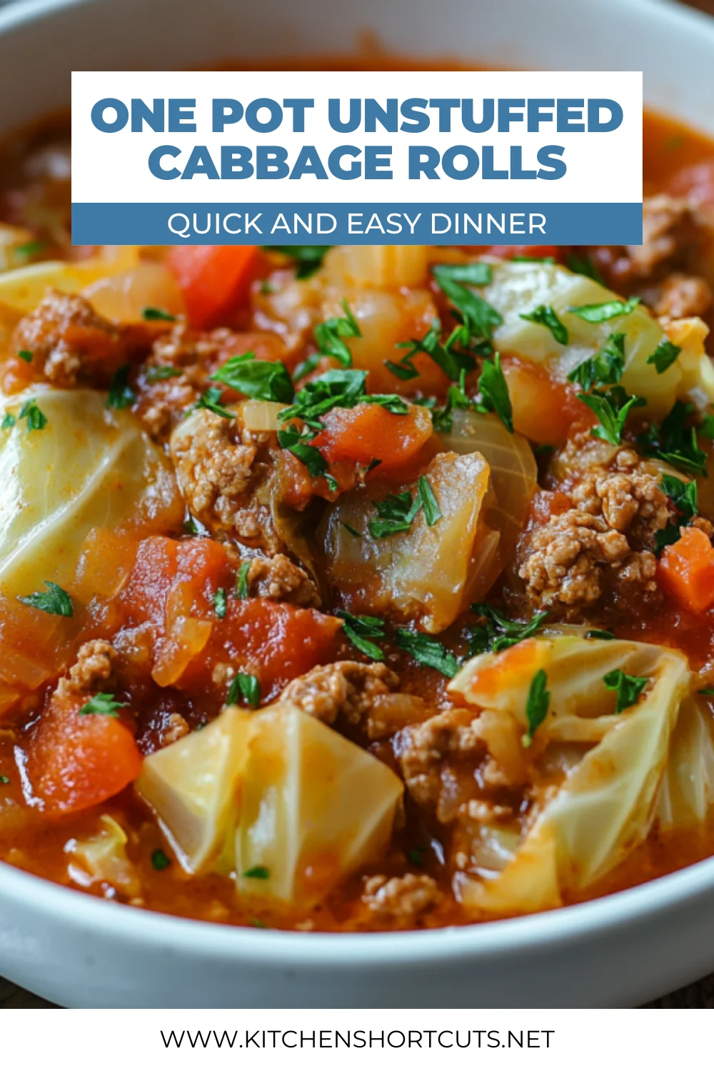 One Pot Unstuffed Cabbage Rolls