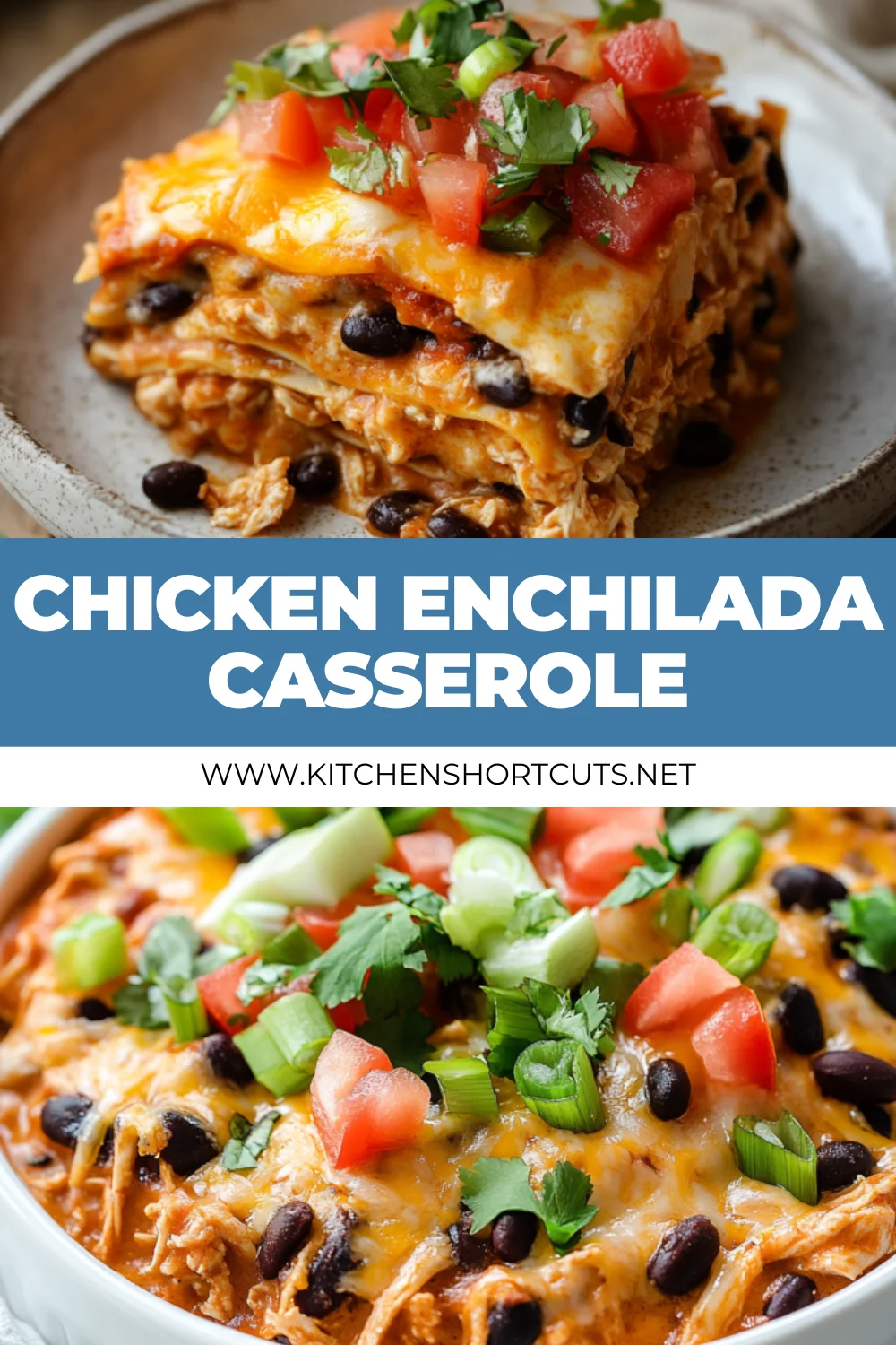 Slow Cooker Chicken Enchilada Casserole