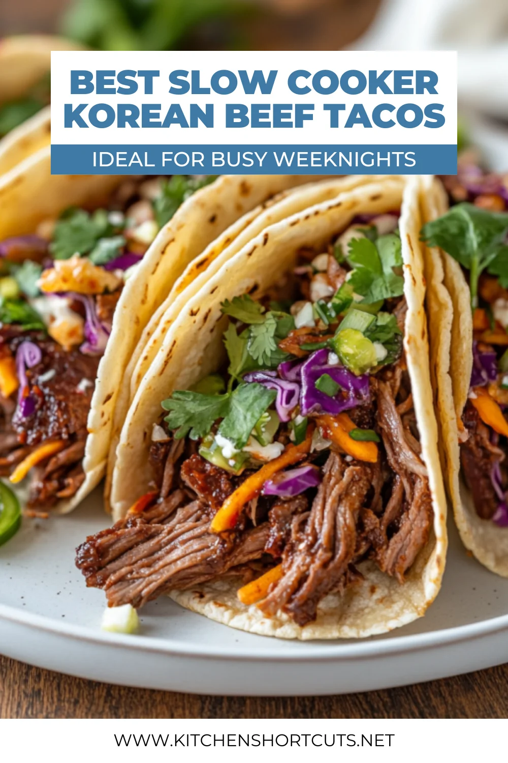 Slow Cooker Korean Beef Tacos - Easy, Flavorful & Hands-Off Slow Cooker Korean Beef Tacos