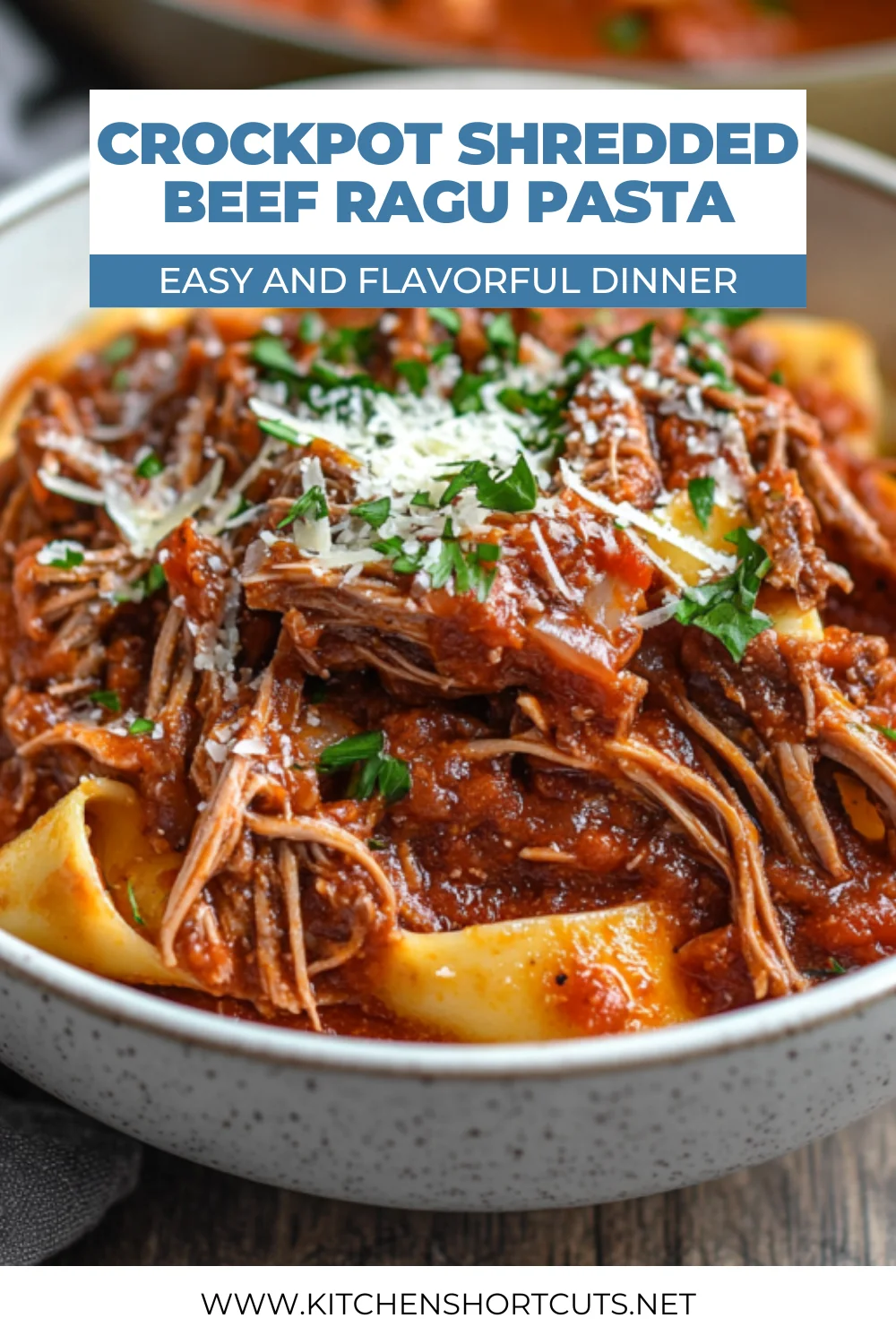 Slow Cooker Shredded Beef Ragu - Easy and Flavorful Dinner Slow Cooker Shredded Beef Ragu