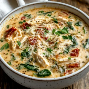 Bowl of Slow Cooker White Lasagna Soup topped with Parmesan cheese and fresh parsley on a wooden surface