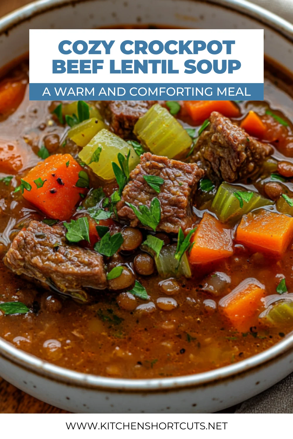 Crockpot Beef Lentil Soup