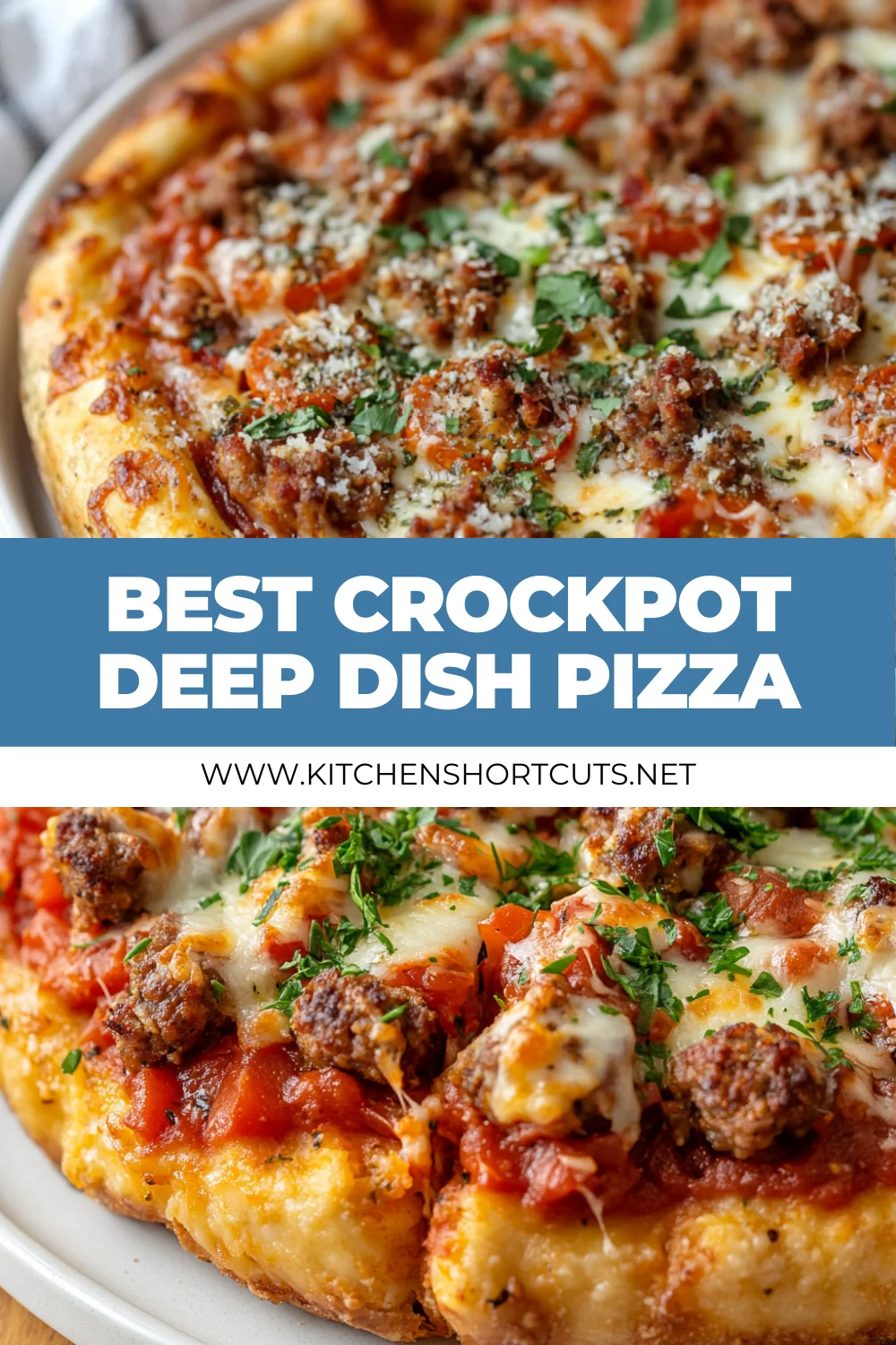 Crockpot Deep Dish Pizza - Easy, Homemade, and Delicious! Crockpot Deep Dish Pizza