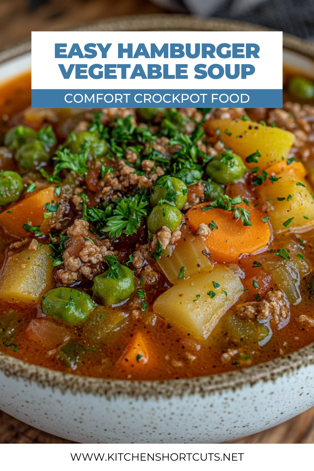 Crockpot Hamburger Vegetable Soup - Easy and Flavorful Dinner Crockpot Hamburger Vegetable Soup