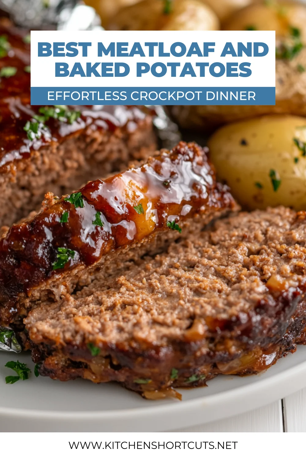 Crockpot Meatloaf and Baked Potatoes: Easy Family Dinner Win Crockpot Meatloaf and Baked Potatoes