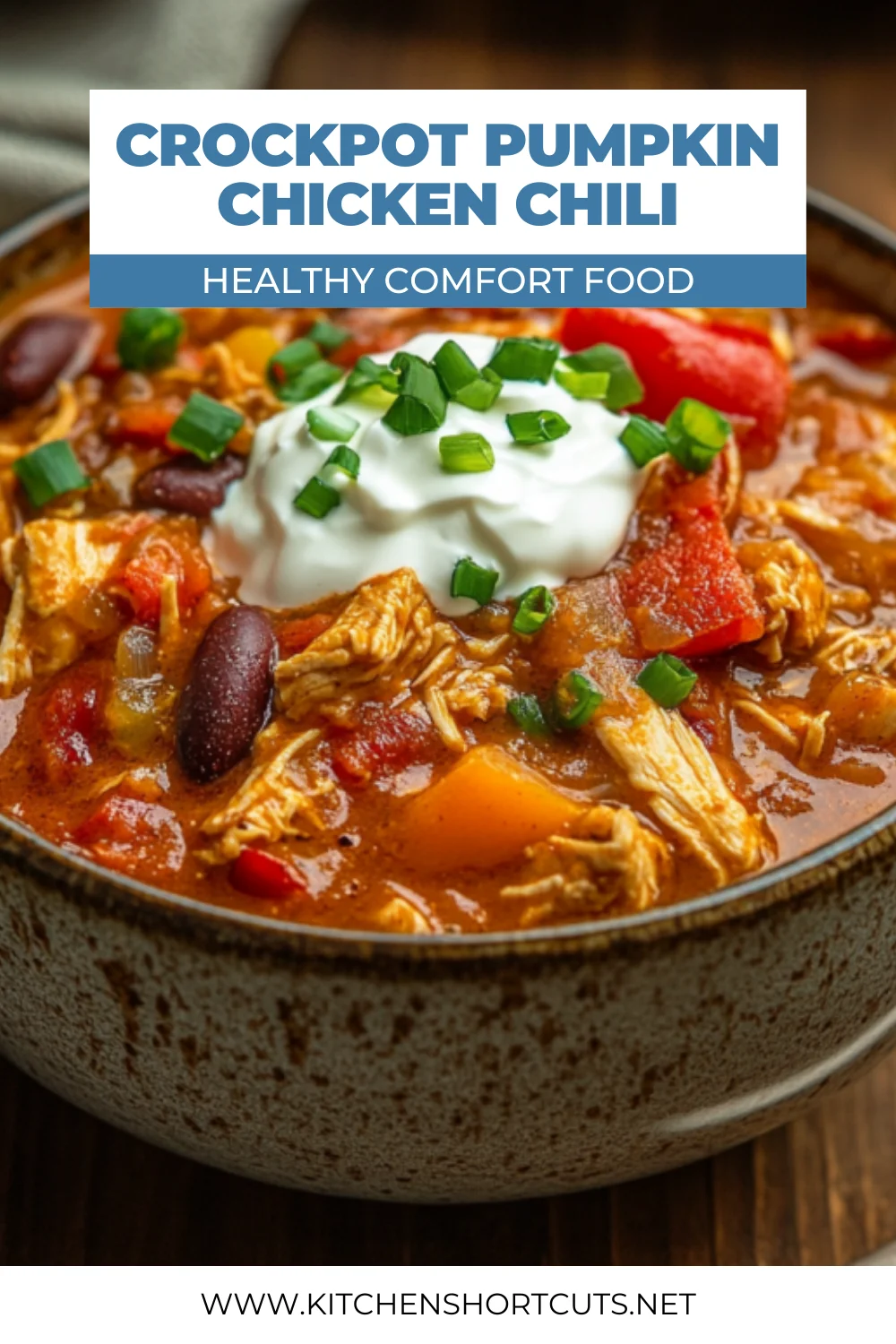 Crockpot Pumpkin Chicken Chili