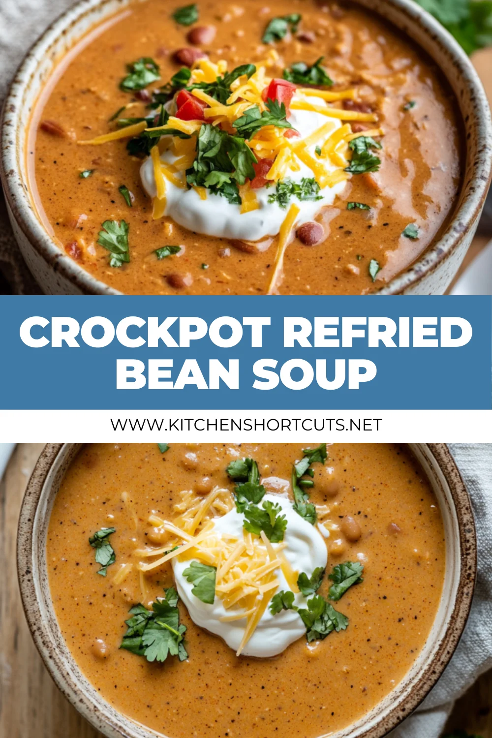 Crockpot Refried Bean Soup