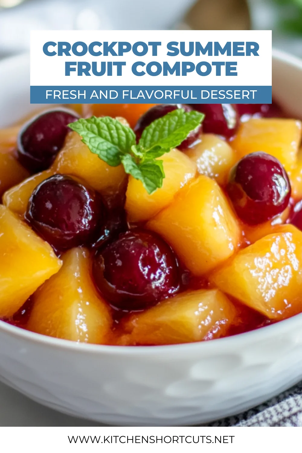 Crockpot Summer Fruit Compote