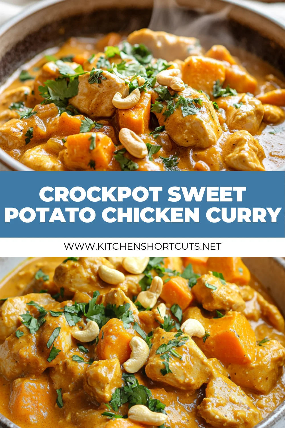 Crockpot Sweet Potato Chicken Curry - Easy & Healthy Recipe Crockpot Sweet Potato Chicken Curry