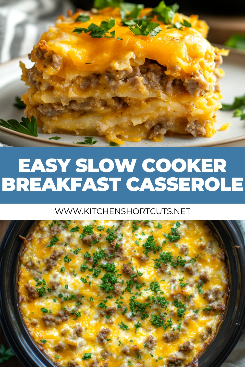 Easy Slow Cooker Breakfast Casserole - Perfect for Busy Mornings Slow Cooker Breakfast Casserole