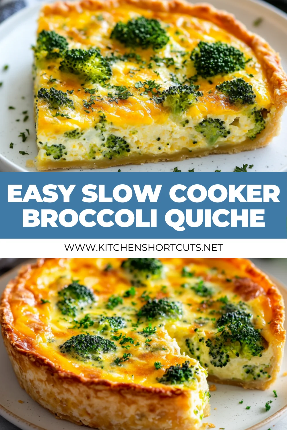 Slow Cooker Broccoli Cheese Quiche