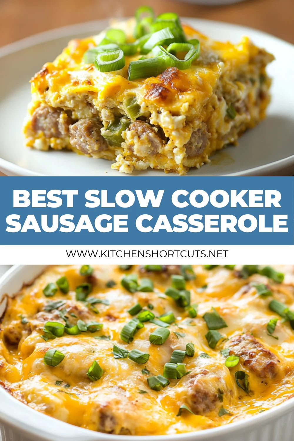 Slow Cooker Sausage and Green Chile Breakfast Casserole