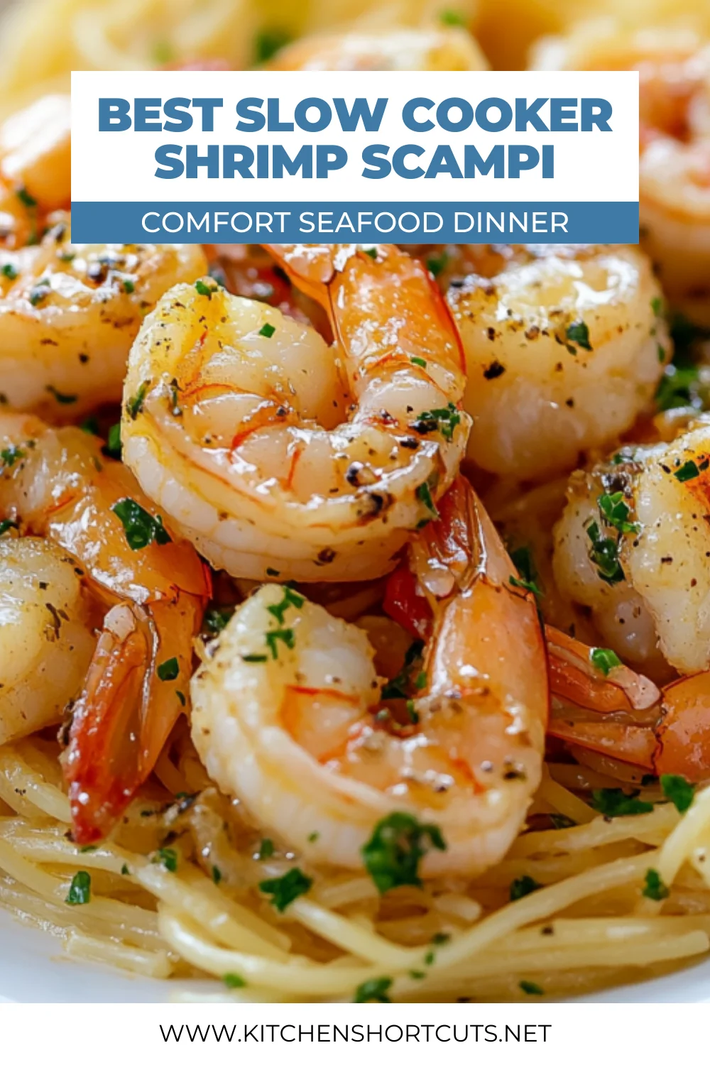 Slow Cooker Shrimp Scampi - Easy Weeknight Dinner Recipe Slow Cooker Shrimp Scampi