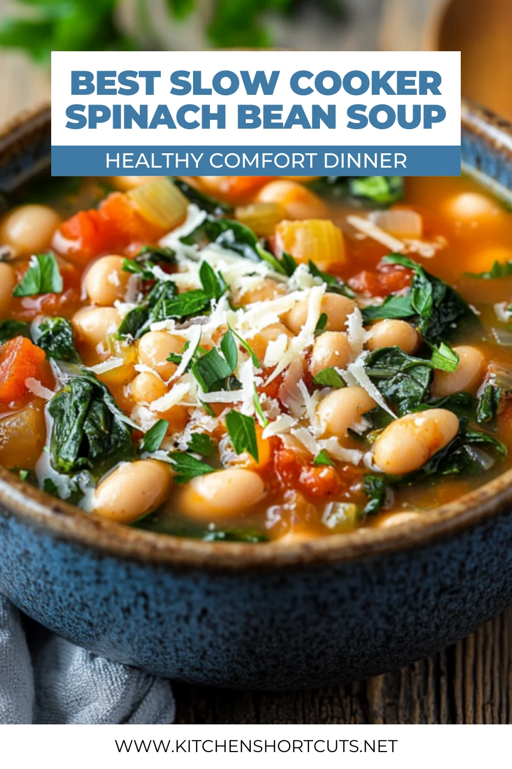 Slow Cooker Spinach Bean Soup