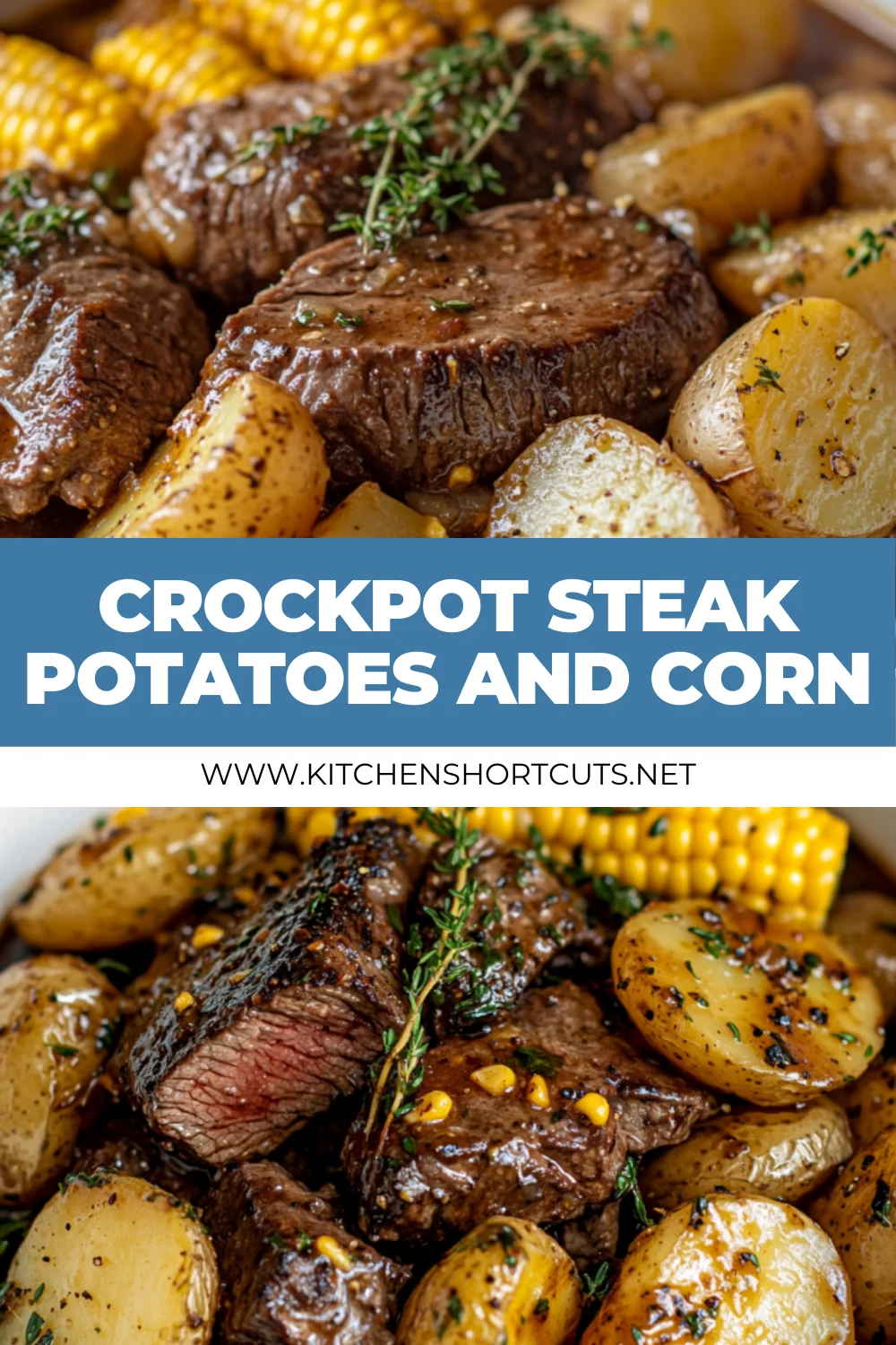 Steak Potatoes And Corn In Crockpot