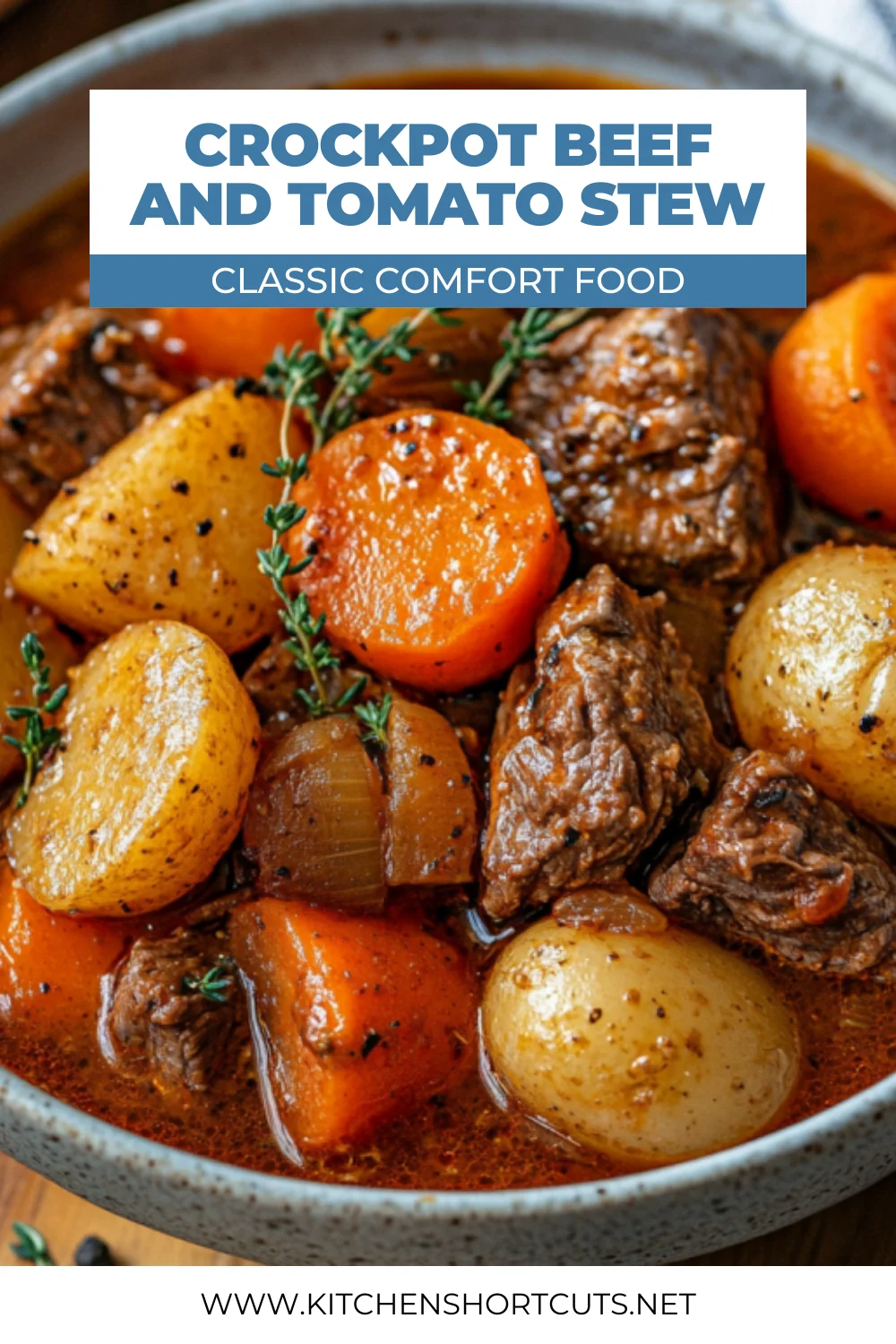 Hearty Crockpot Beef And Tomato Stew