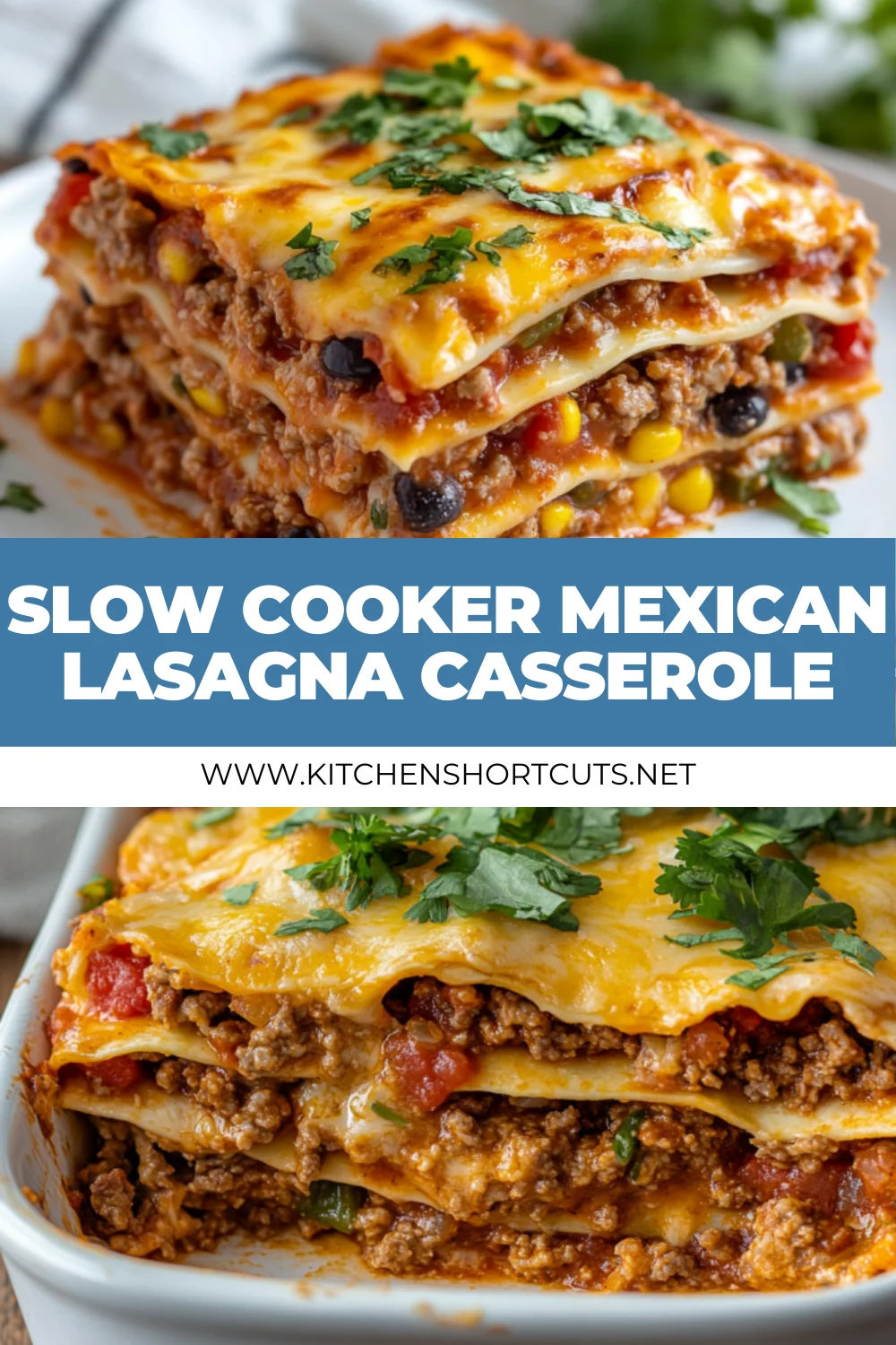 Easy Slow Cooker Mexican Lasagna Casserole Recipe Slow Cooker Mexican Lasagna Casserole